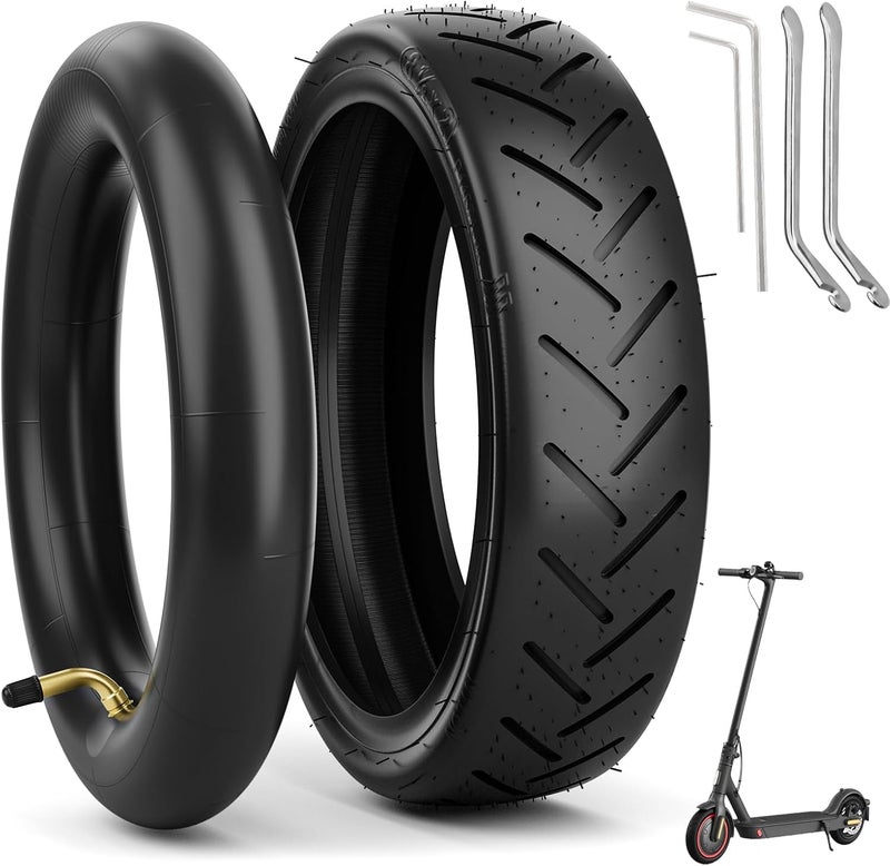 Cooryda 8.5'' Tire&Tube,8 1/2×2 Electric Scooter Tire Replacement Wheels for Gotrax Gxl V2/Xiaomi M365,8.5x2 Spare Wheel Tires for Front/Rear Replacement Tires Butyl Rubber Curved Valve(Inner+Outer) - Image 1